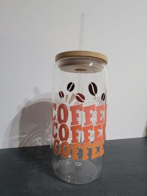 Trinkglas klar coffee design