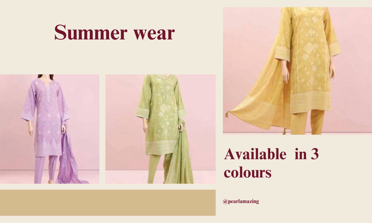 Branded 3 Pcs unstitched Suit