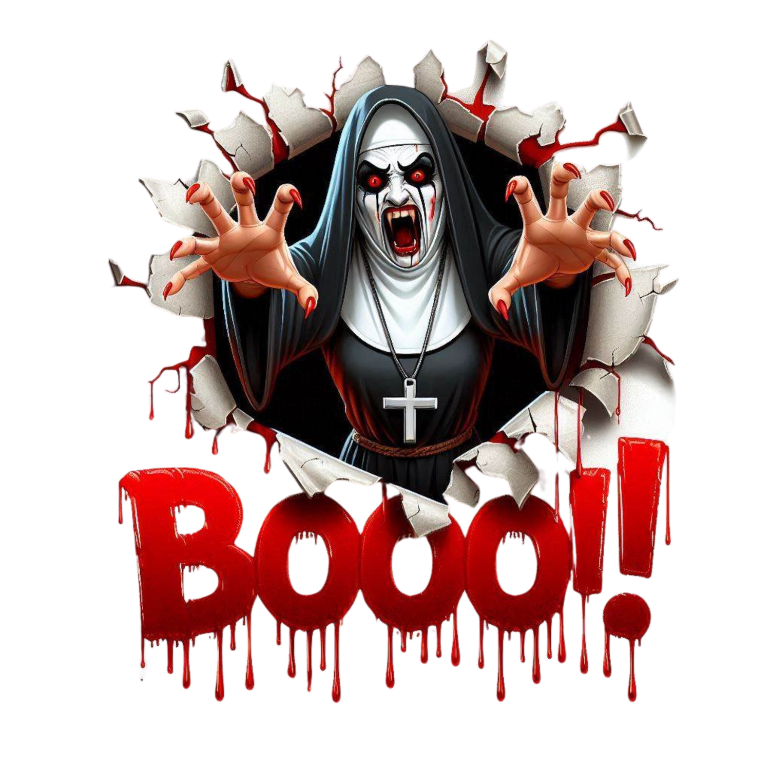 The Nun Boo - Bust DTF