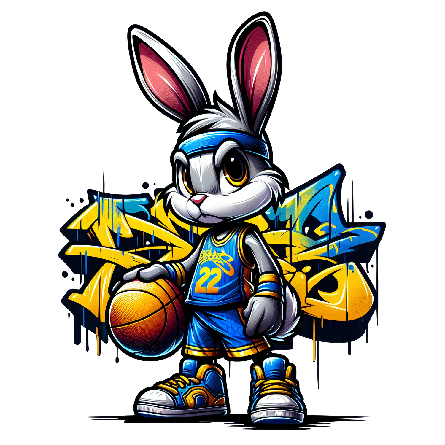 Basket Ball Bunny- DTF T-shirt