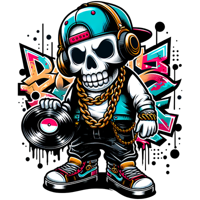 Streetware DJ Scull Boy DTF  T-Shirt