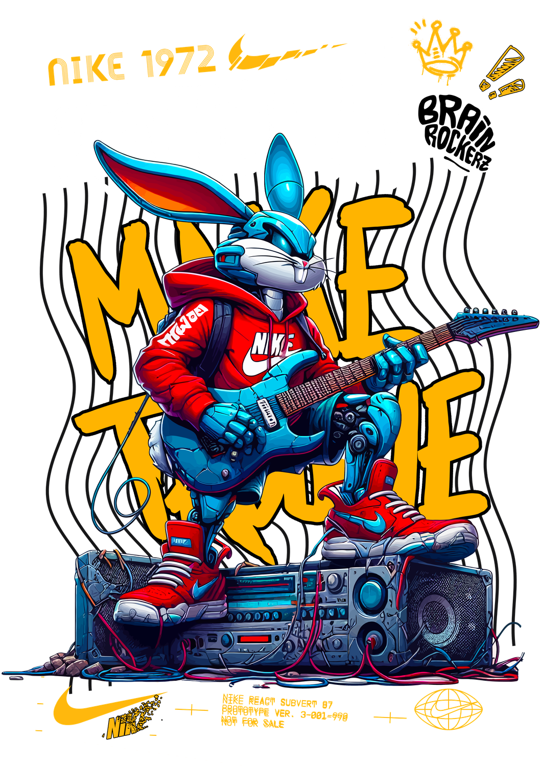 Robot  Bunny - DTF  T Shirt