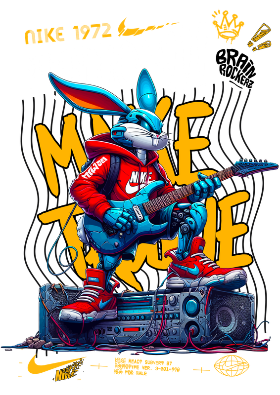 Robot  Bunny - DTF  T Shirt