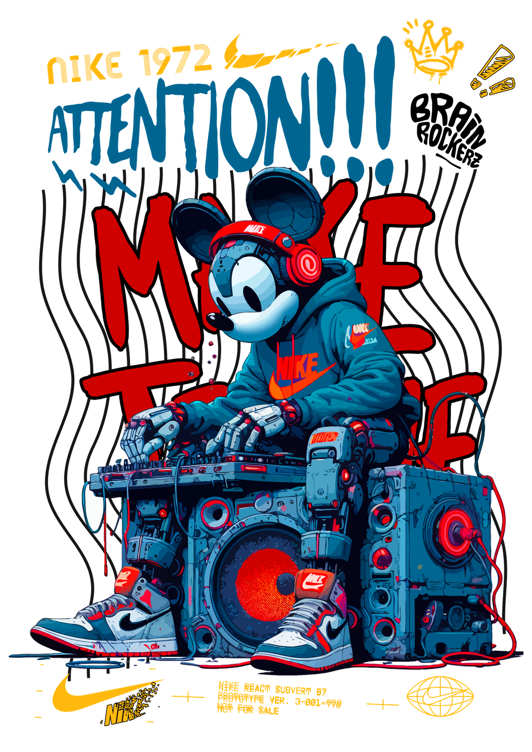 DJ Lovable Mouse - DTF T Shirt