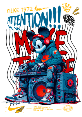 DJ Lovable Mouse - DTF T Shirt