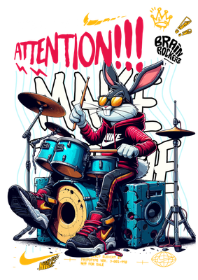 Drumming  Bunny DTF T Shirt