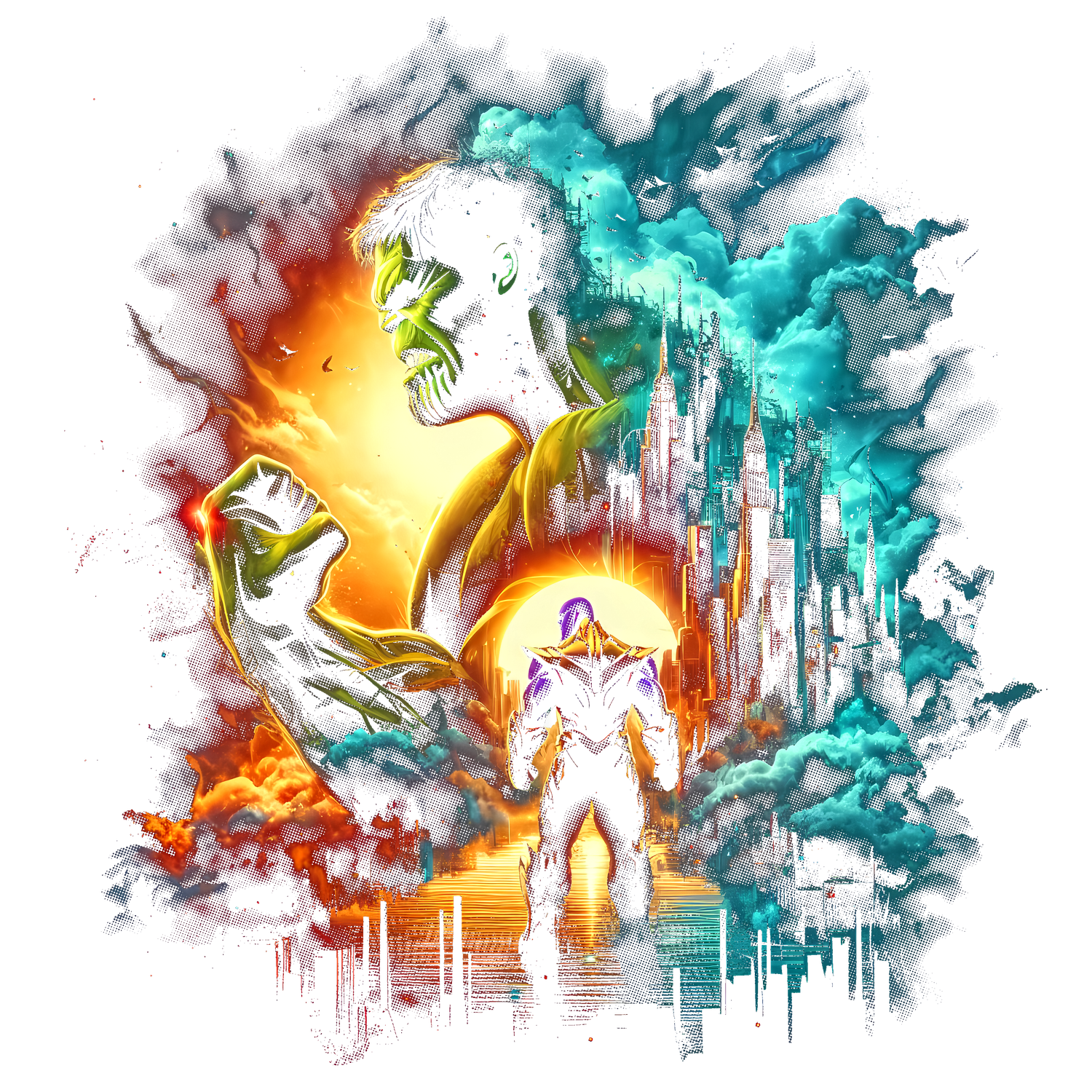 The Hulk Semitone DTF T Shirt