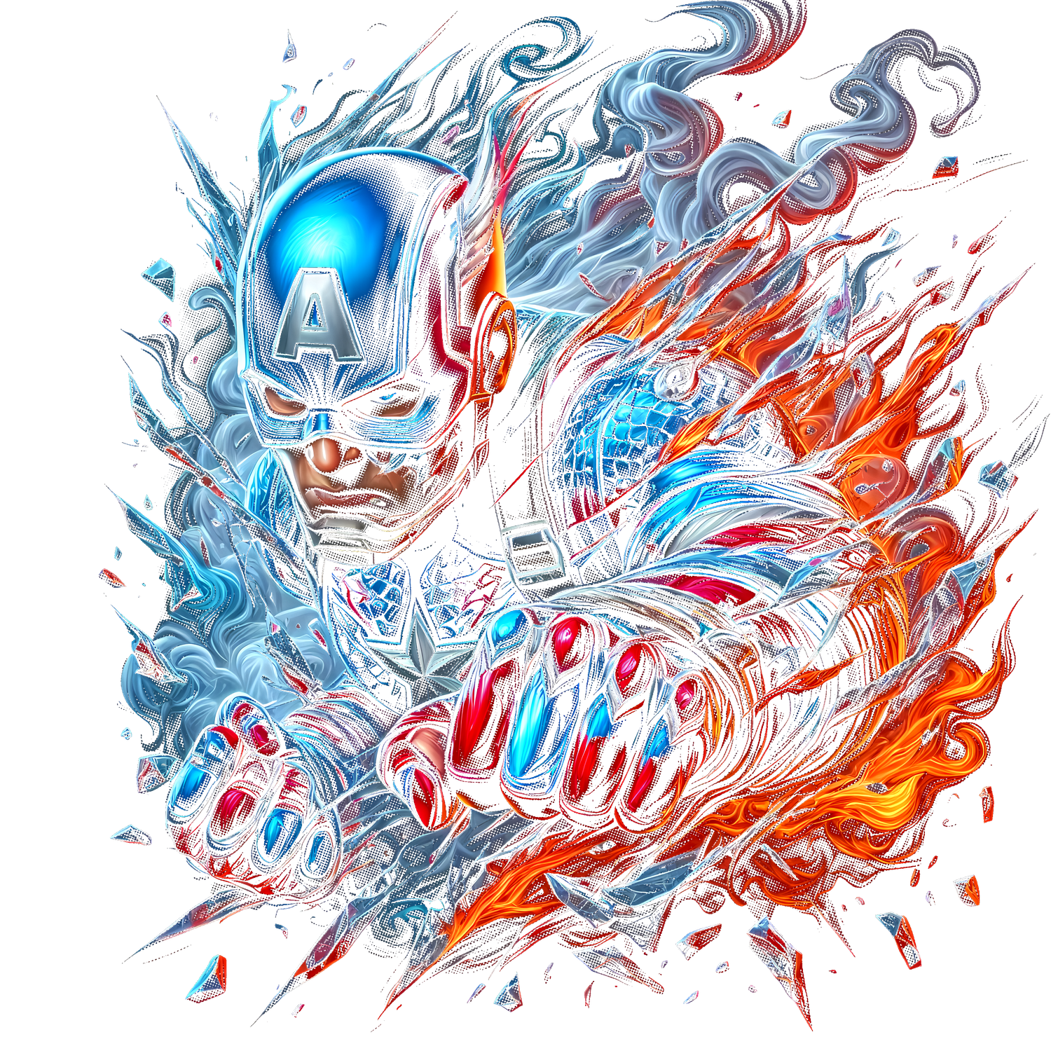 Captain America - Semitone DTF  T Shirt