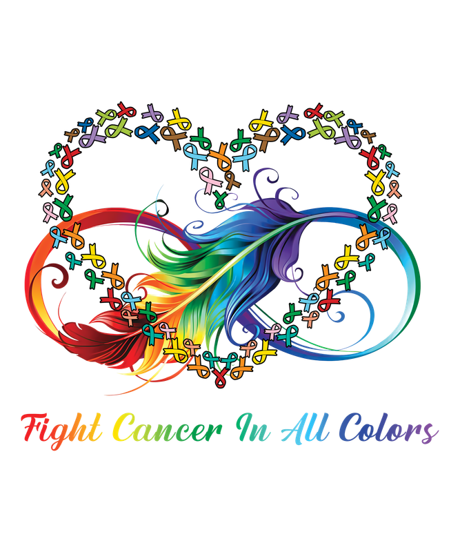 Fight Cancer in Every Colour - Heart DTF T Shirt
