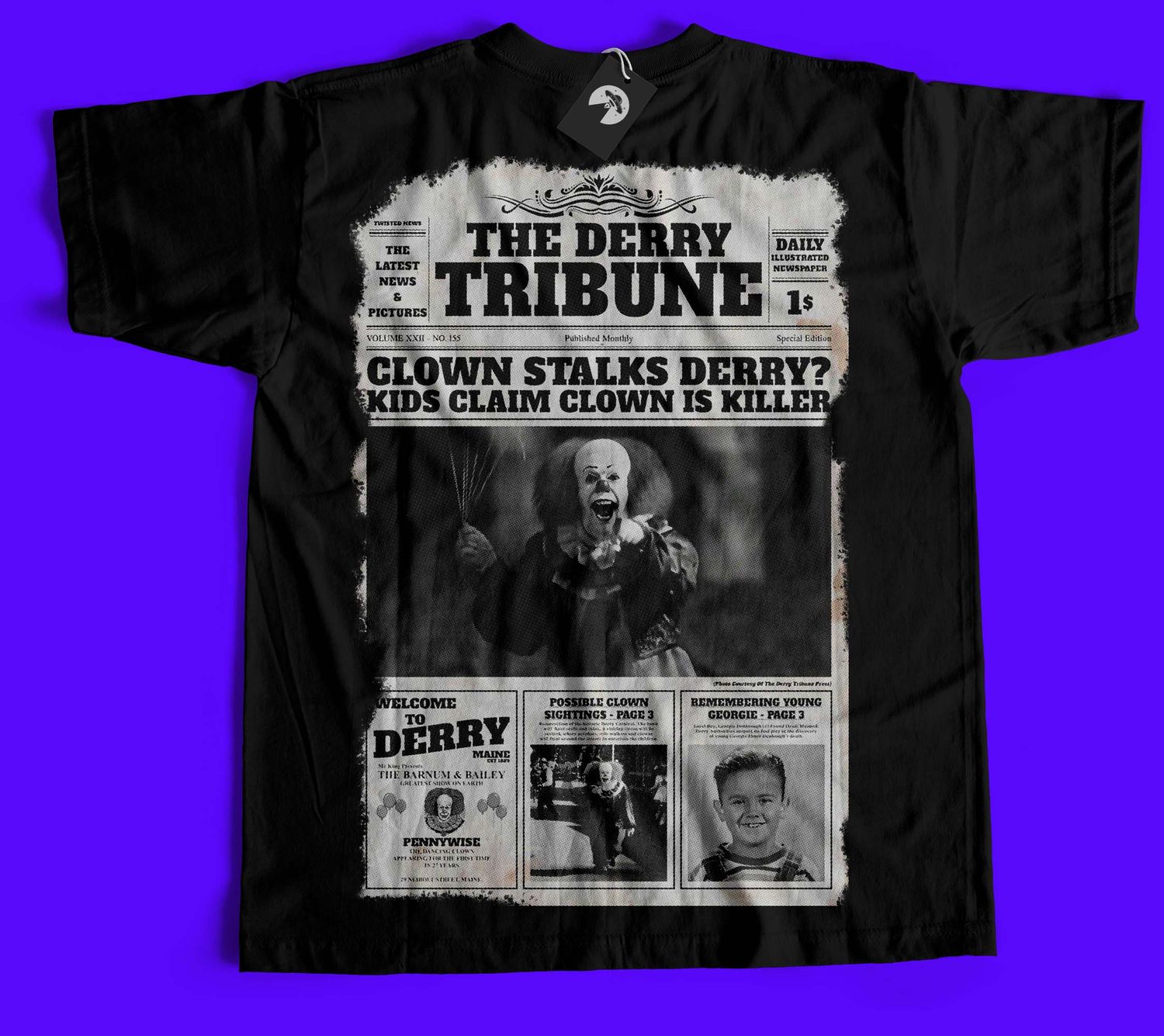 The Derry Tribune DTF Scarey T Shirt