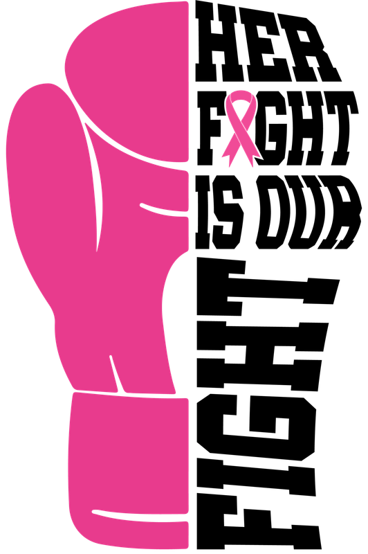 Her Fight Is Our Fight DTF T Shirt- Pink Boxing Glove