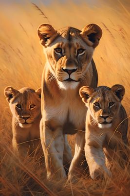 Lion Families - UV Prints