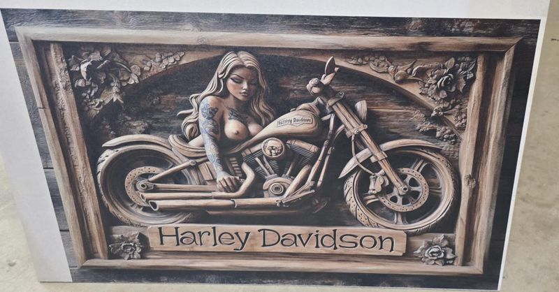 Harley Davidson UV  Printed Wood