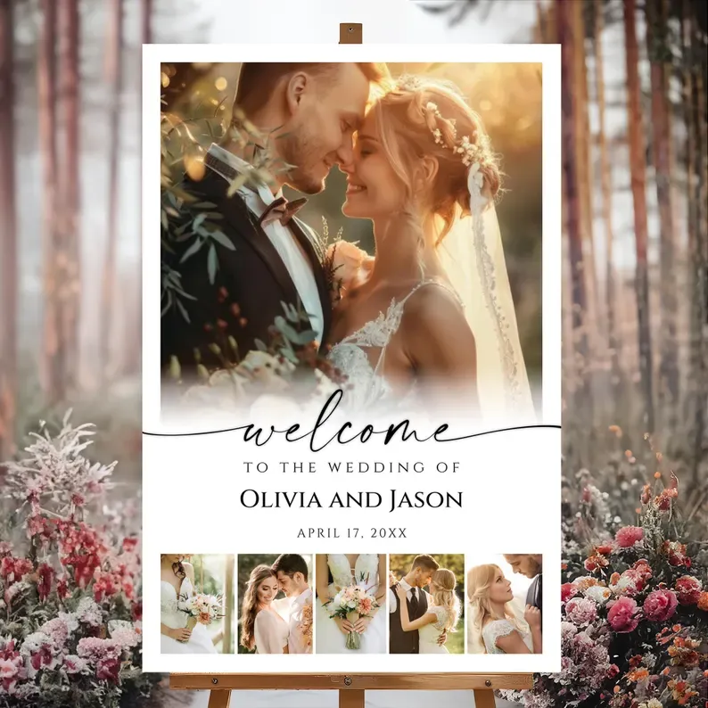 Wedding Welcome UV Photo Sign