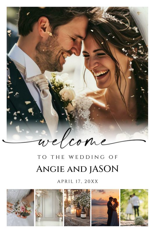 Wedding Welcome UV Photo Sign