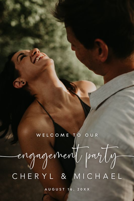 Enagement  Welcome Sign - UV Photo