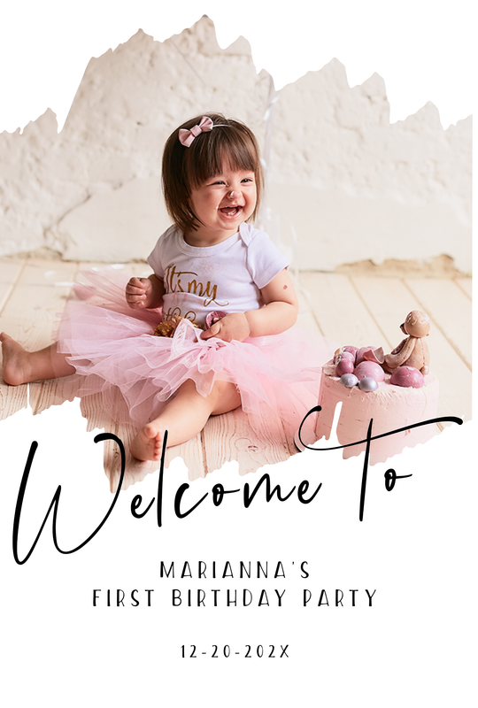 Welcome Birthday Photo UV Printed Sign