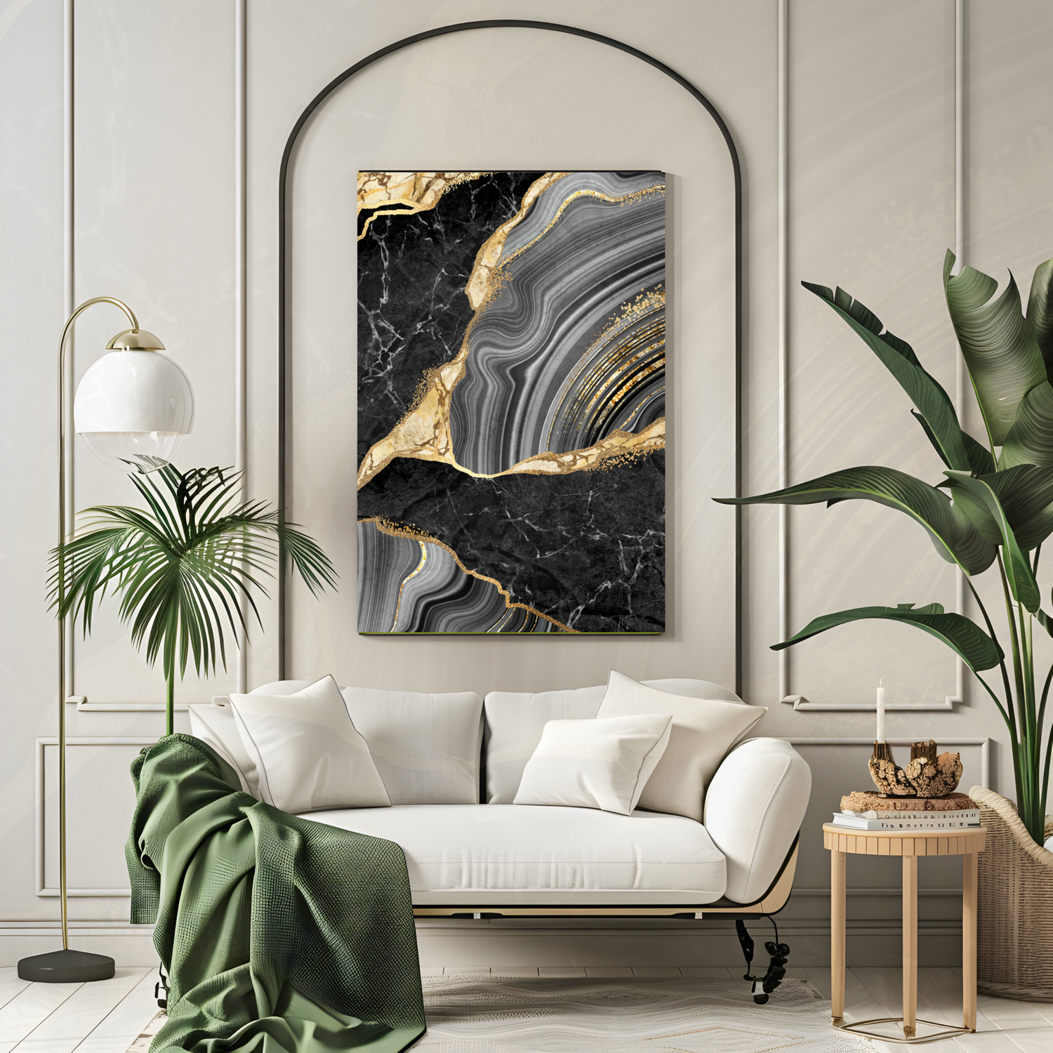 Stunning Black &amp; Gold Swirls