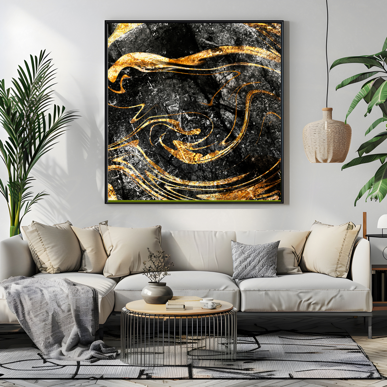 Black &amp; Gold Swirls 2