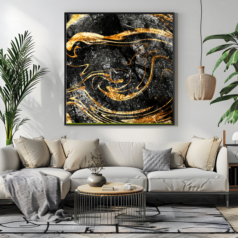 Black &amp; Gold Swirls 2