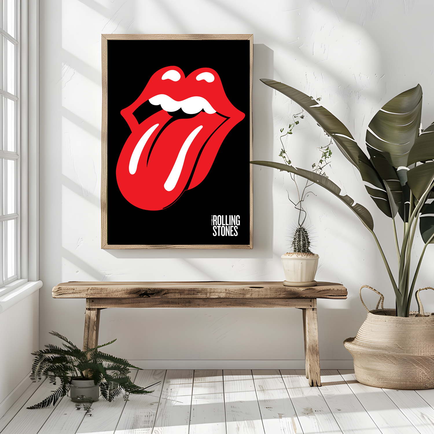 Rolling Stones Original Lips UV Print