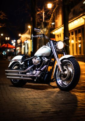 Harley - Davidson Fat Boy Motor bike UV Print