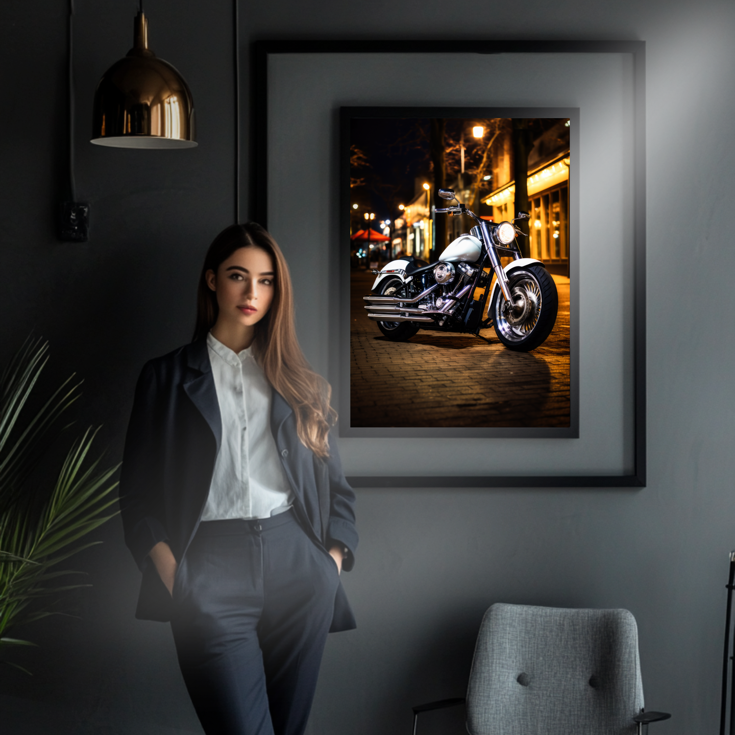 Harley - Davidson Fat Boy Motor bike UV Print