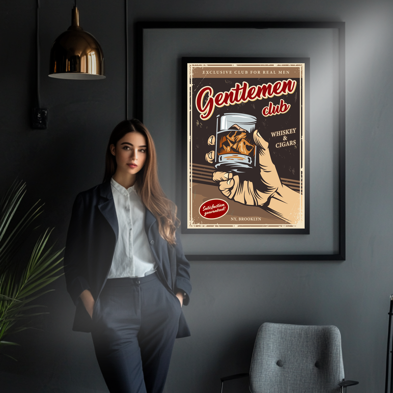 Gentlemen&#39;s Club UV Printed Wood