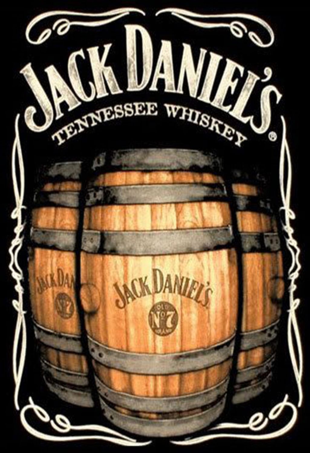 Jack Daniel&#39;s Whiskey Barrels  UV Printed Sign