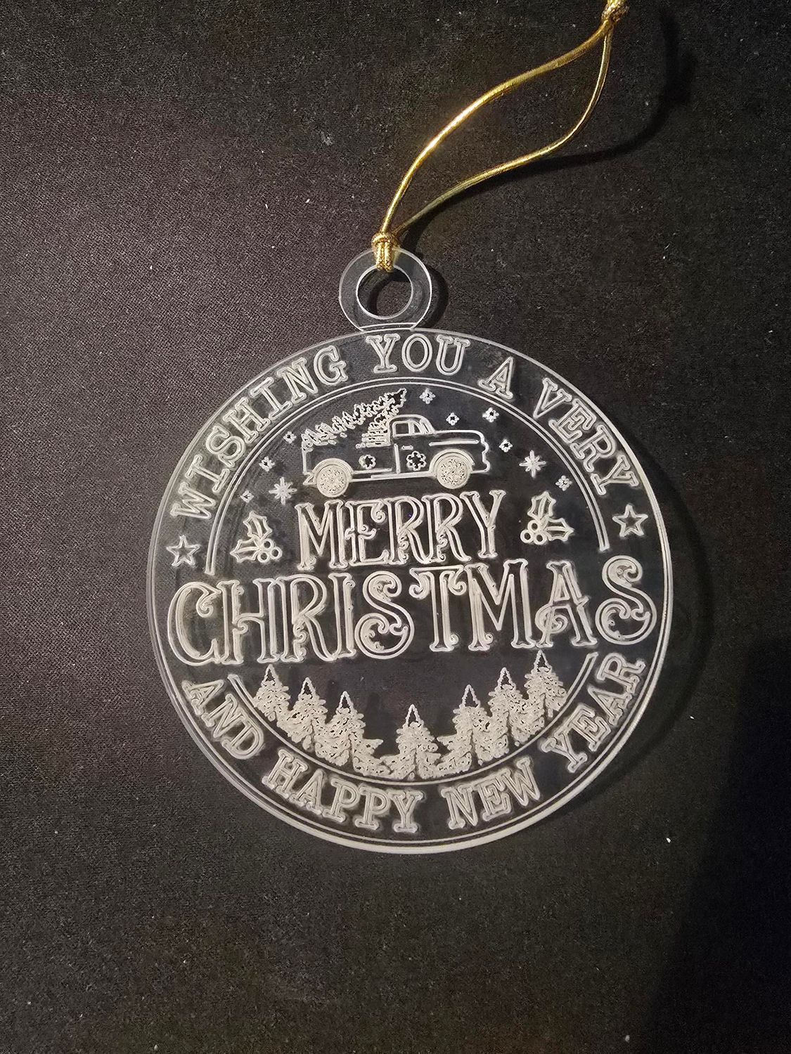 Clear Acrylic Christmas Tree Ornaments