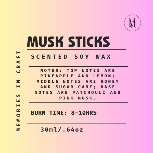Musk Sticks - Scented Candle