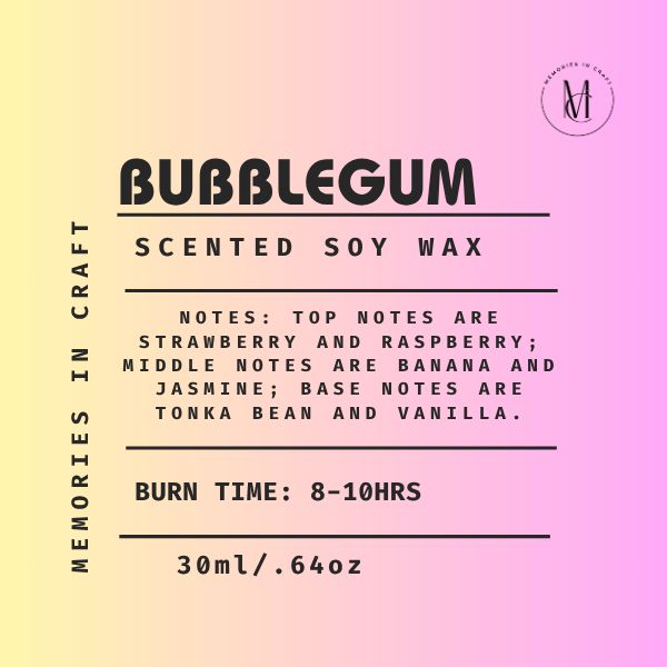 Bubblegum Scented Candle