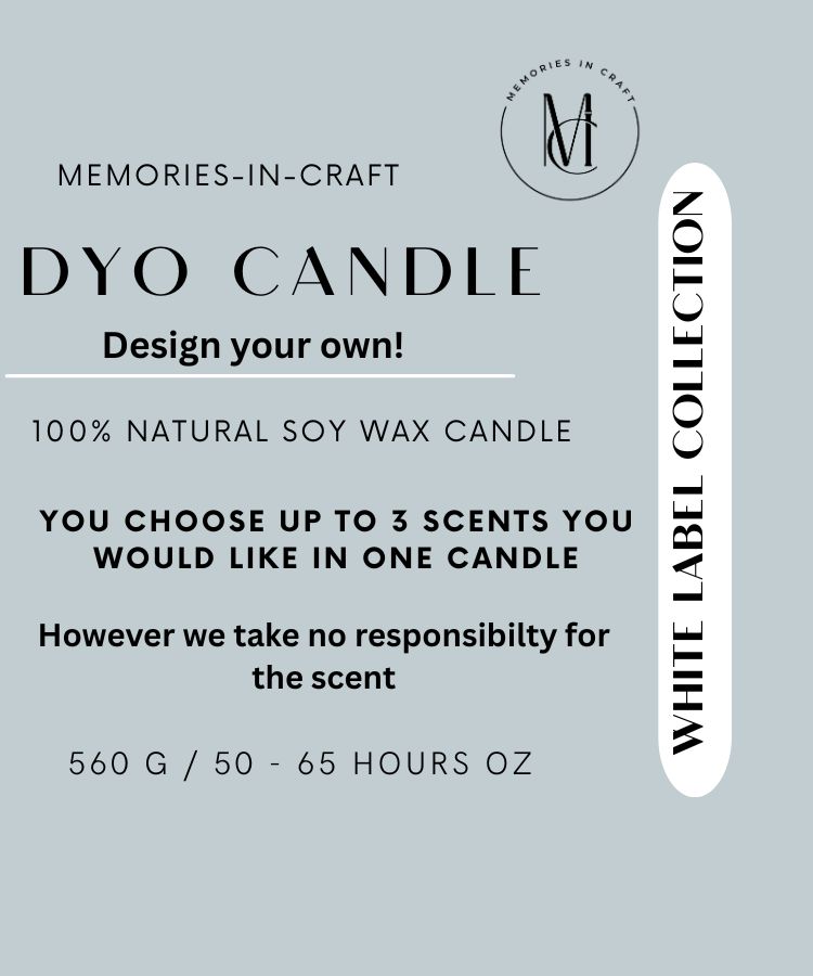 DYO  White Label Candle (Design Your Own Candle)