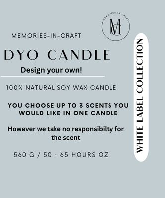 DYO  White Label Candle (Design Your Own Candle)