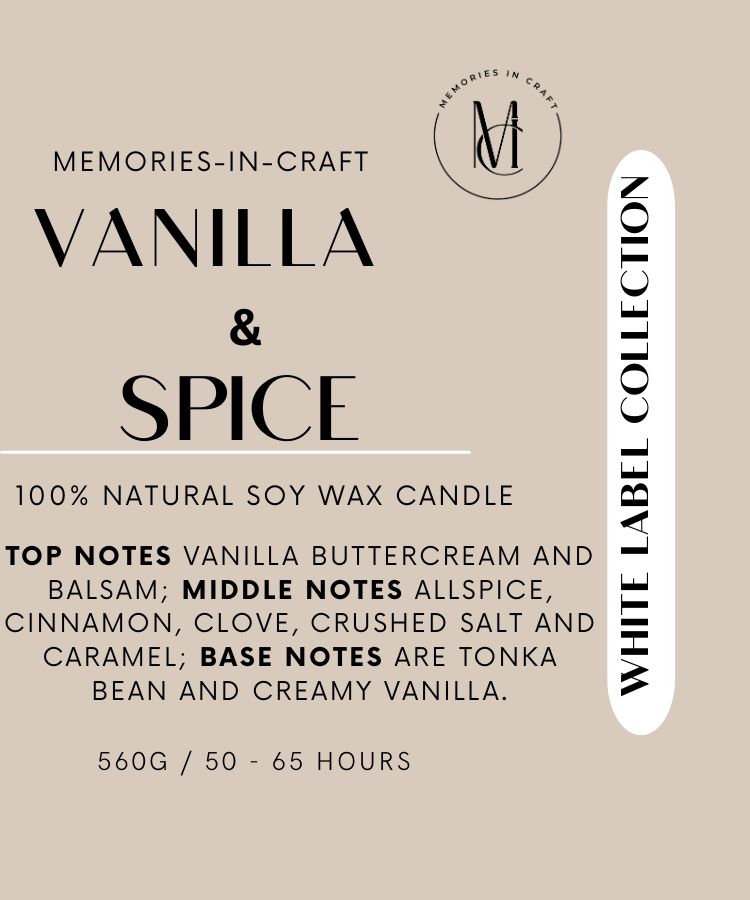 Vanilla &amp; Spice  - White Label