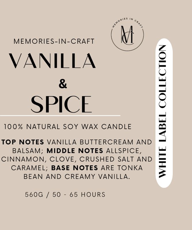 Vanilla &amp; Spice  - White Label
