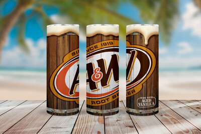 A&amp;W Root beer Inspired 20oz Straight Tumbler Digital Download