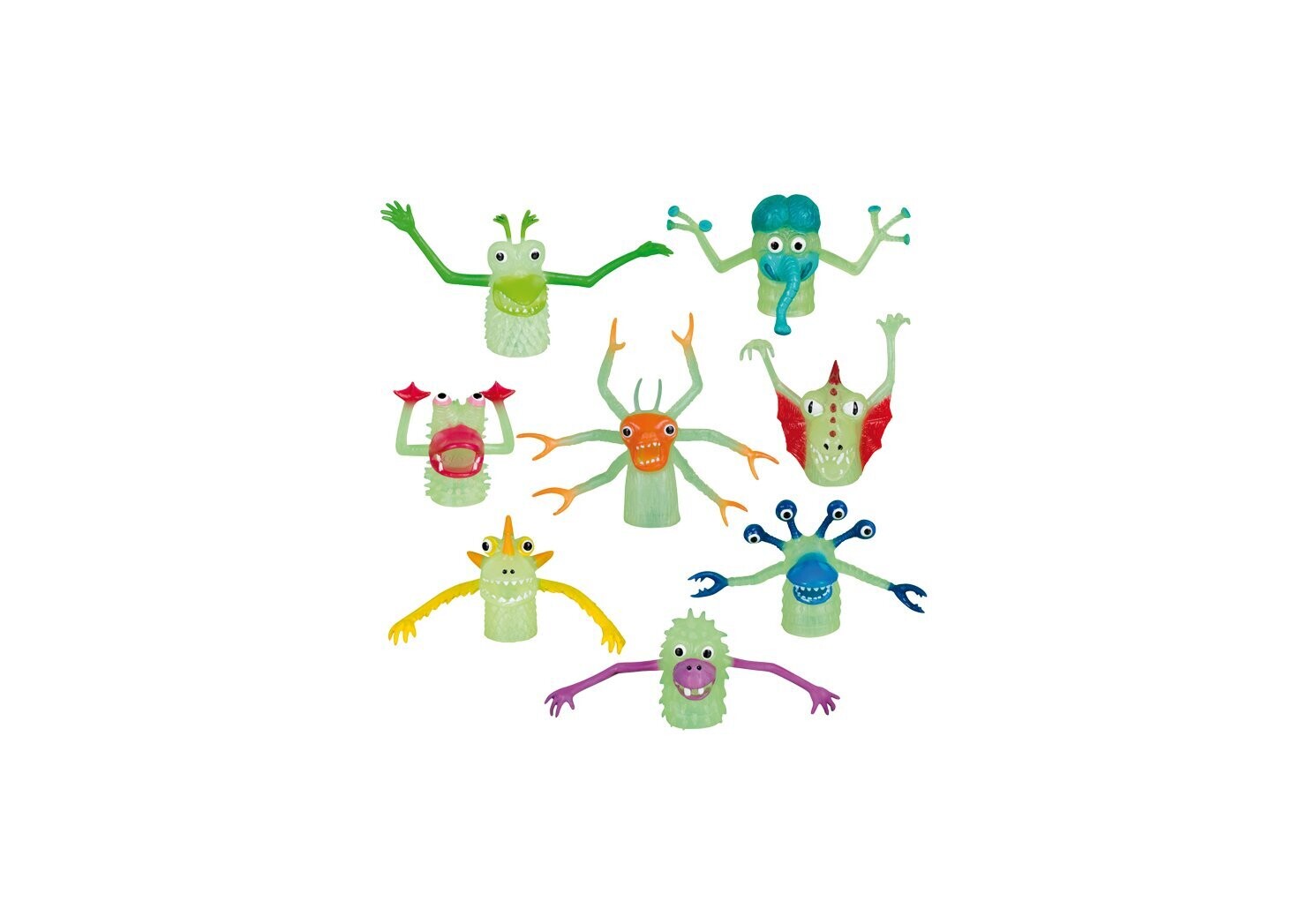 Fingermonster nachtleuchtend 8er Set