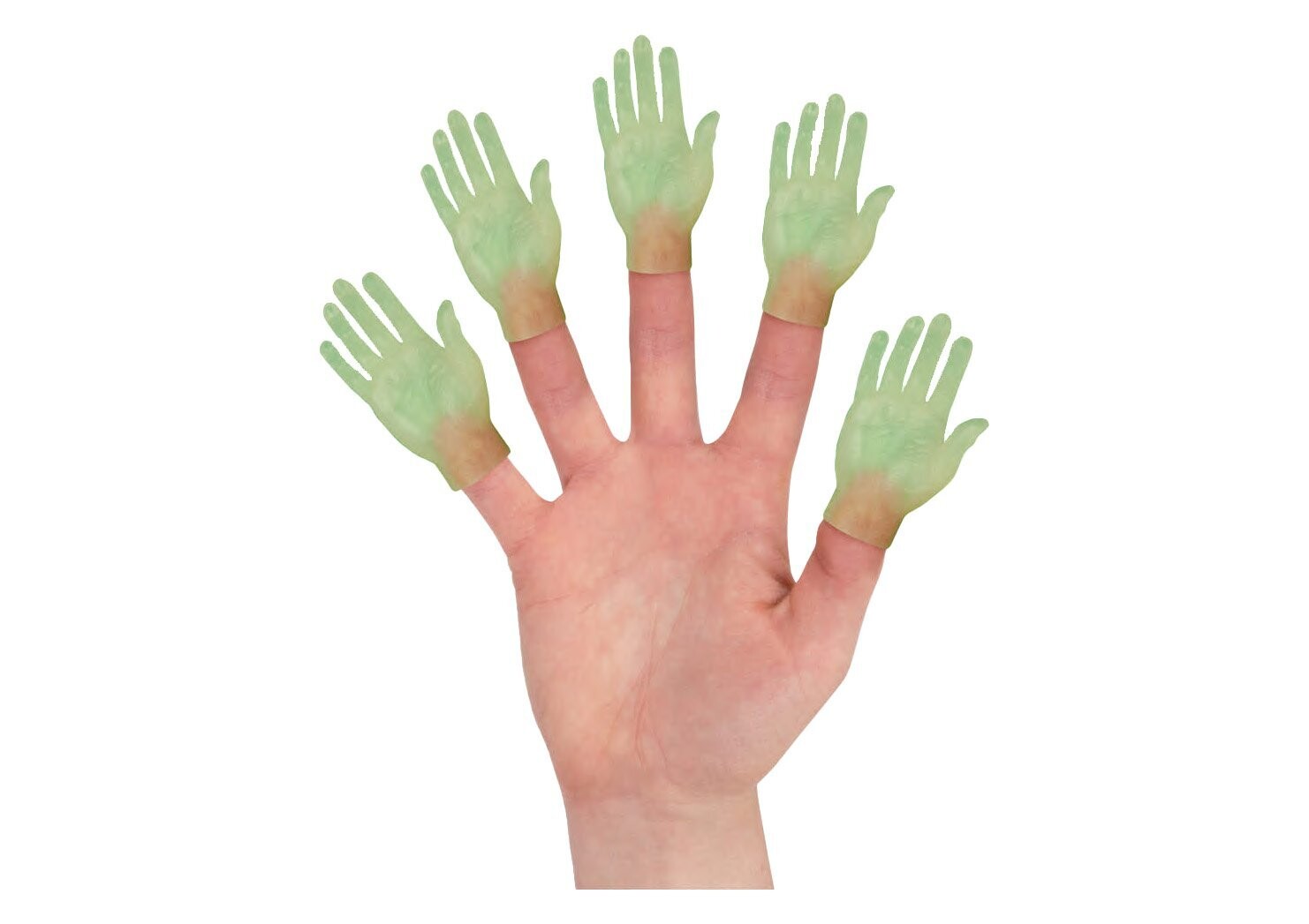 Fingerhände 2er Set - nachtleuchtend
