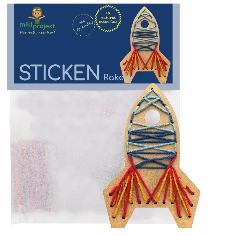Bastelset Sticken "Rakete"