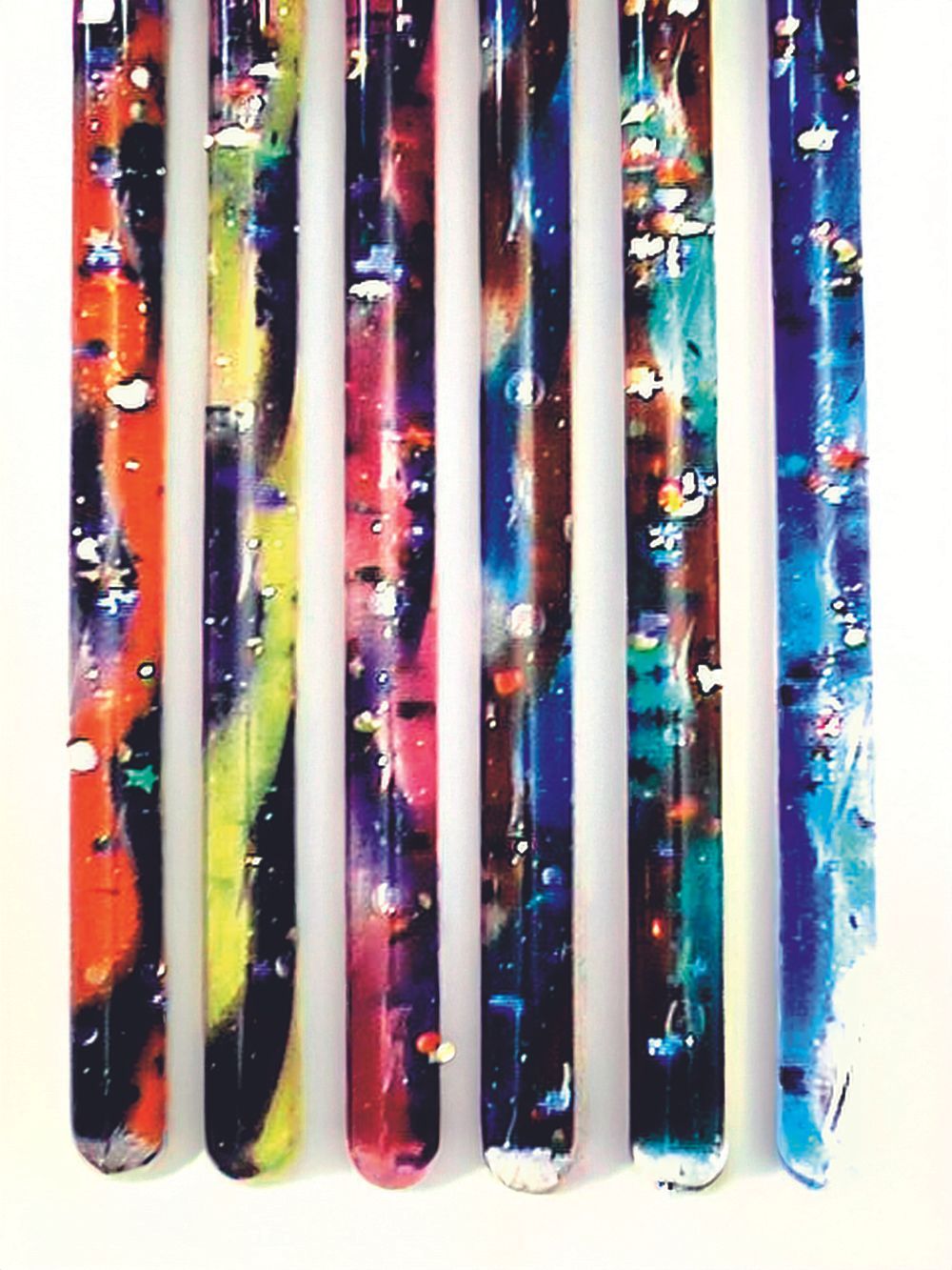 Zauberstab 2 Farben - Spirale · Glitzer