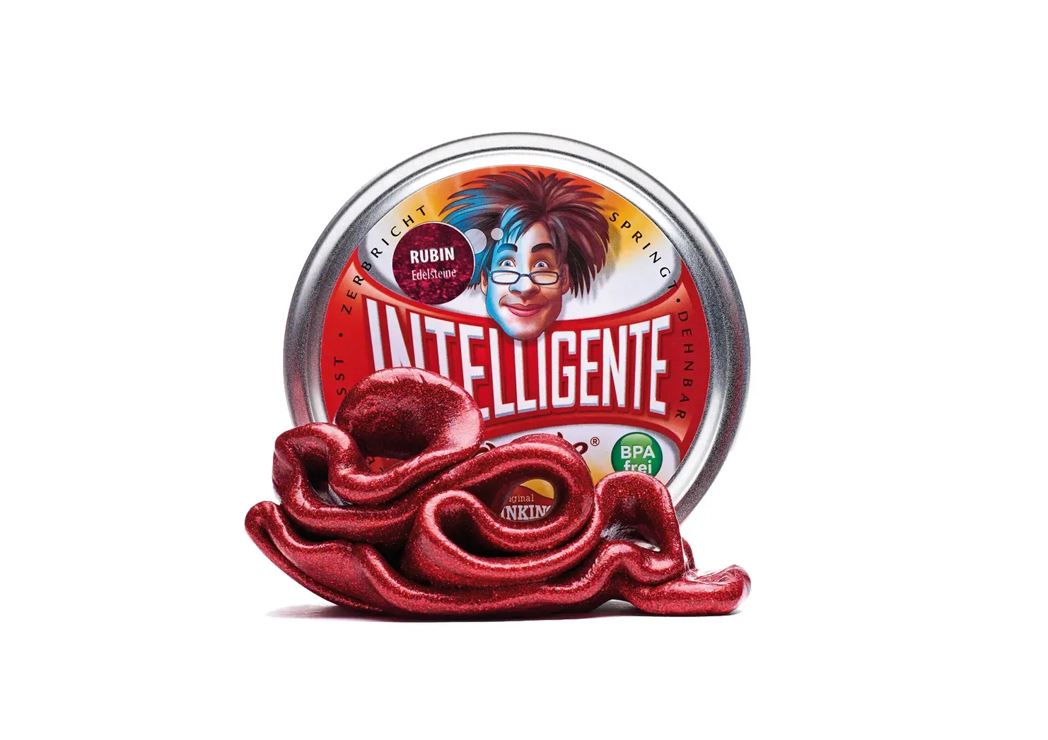 Intelligente Knete - Das Original! Rubin mit Glitzer-Effekt Intelligente Knete - Das Original! Rubin mit Glitzer-Effekt