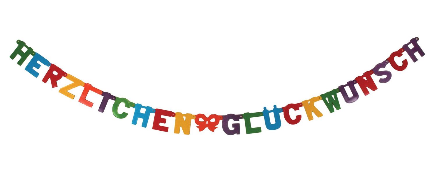 Buchstabenkette Buchstabenkette "Herzlichen Glückwunsch"