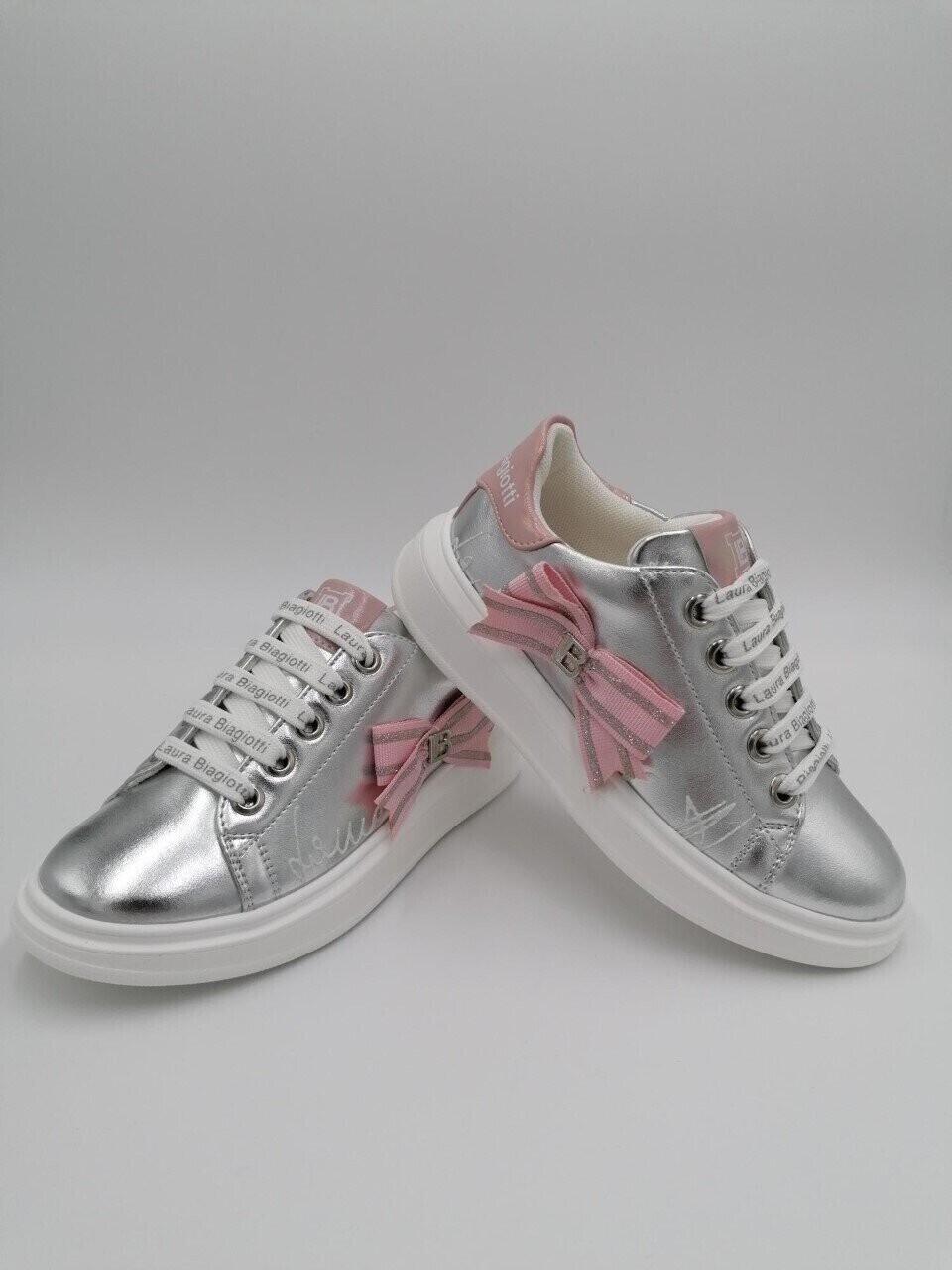 sneakers bambina Laura Biagiotti con fiocco