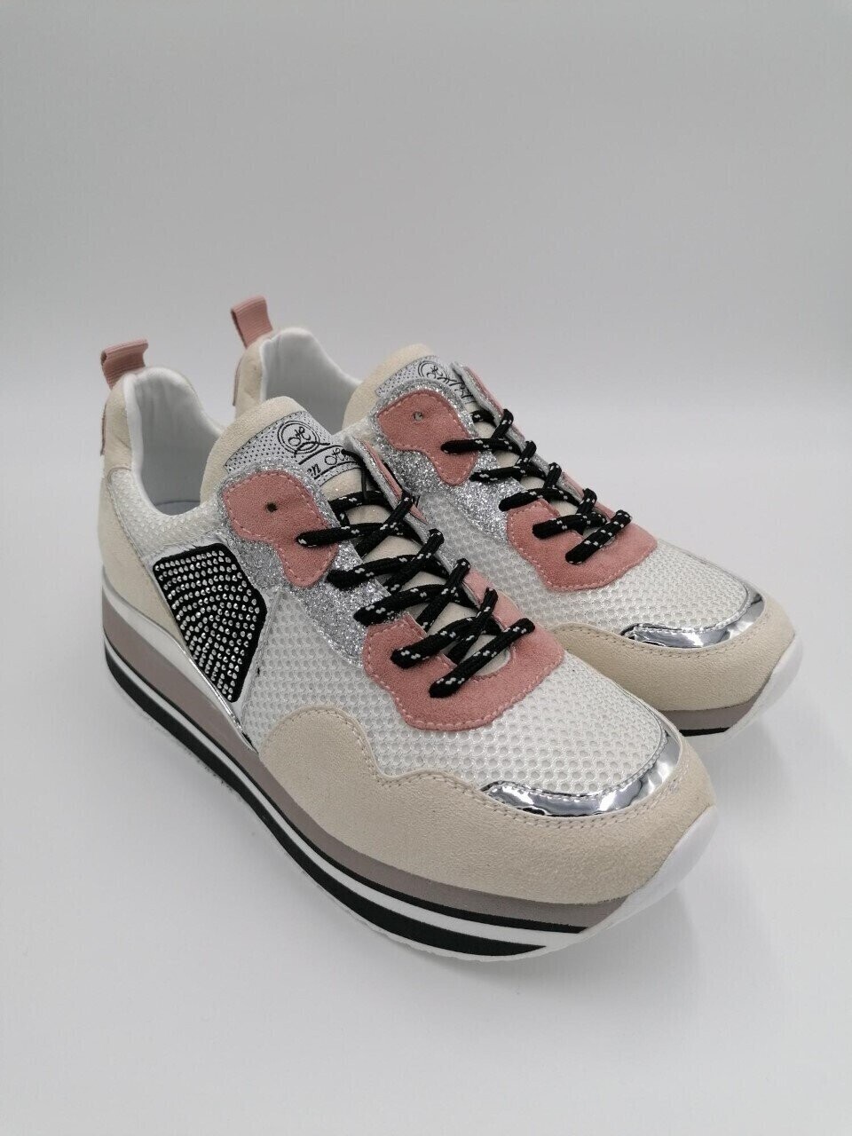 sneakers donna microfibra con strass Queen Helena