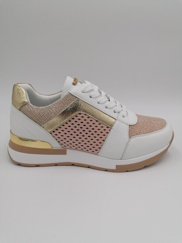 sneakers donna stringata con inserto lamina Inblu