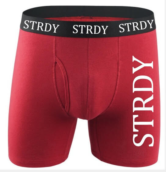 STRDY RED BOXER BRIEFS 