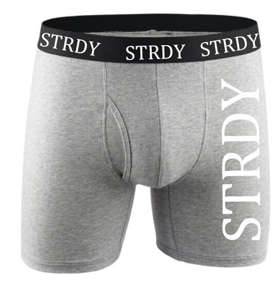 STRDY GREY BOXER BRIEFS 