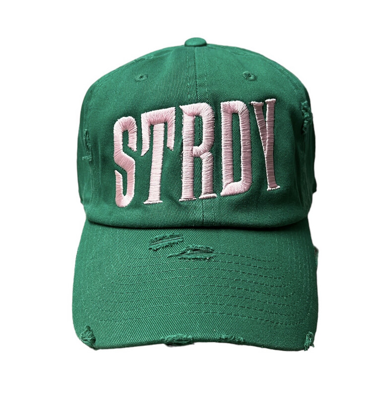 STRDY GREEN & PINK DENIM HAT
