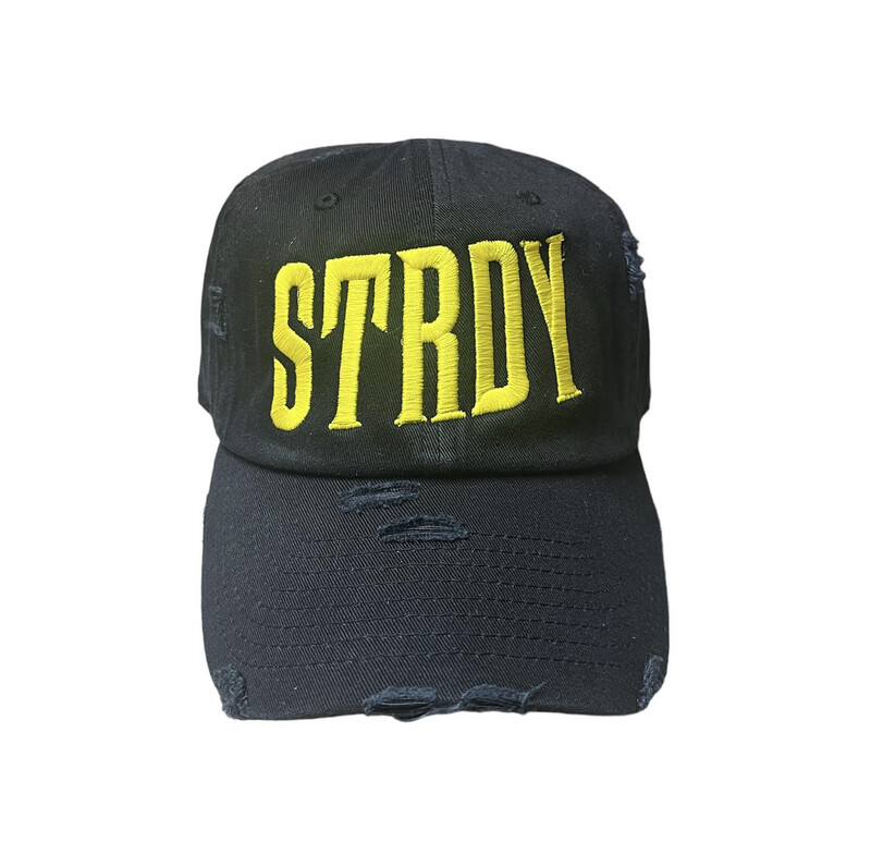 STRDY BLACK & YELLOW DENIM HAT